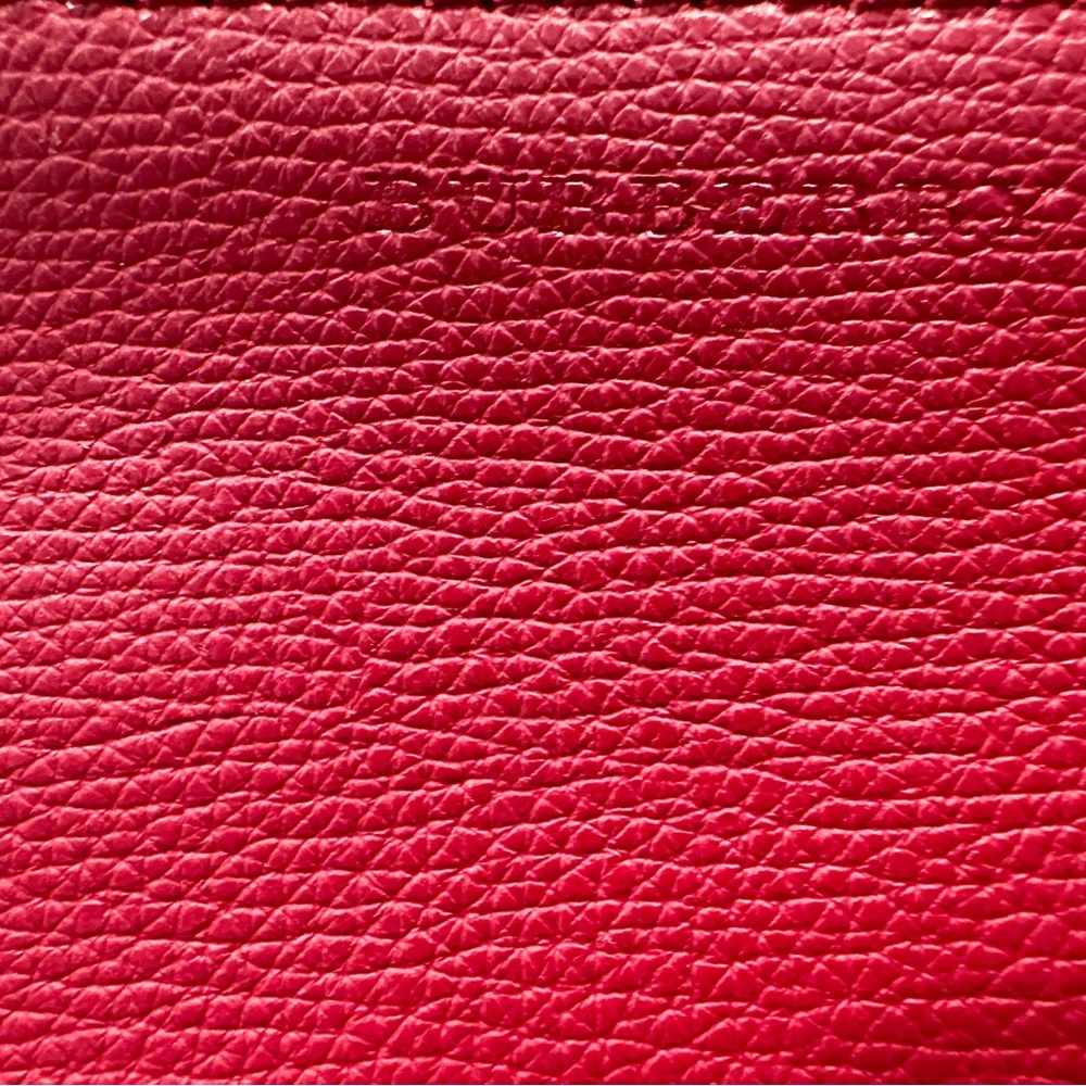 Burberry leather wristlet / clutch with check accent - Picture 4 of 7